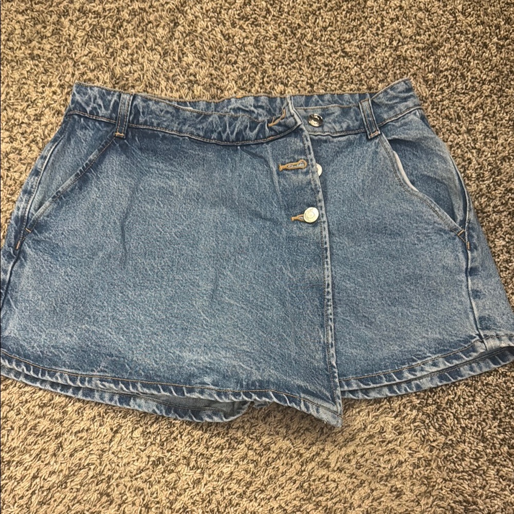 Zara Blue Denim Mini Skirt